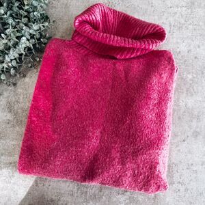 Leela and Lavender Pink Turtleneck Long Sleeve Sweater Size Small